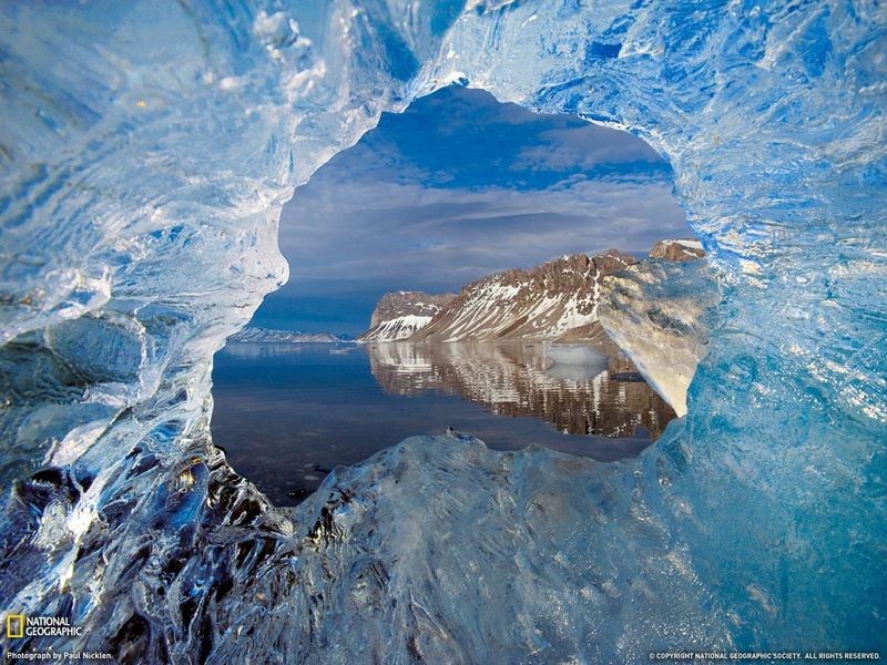 winter, snow, still, reflection, blue, rock, tv, no people, scenics - nature, day, screenshot, tranquility, 1080P, beauty in nature, environment