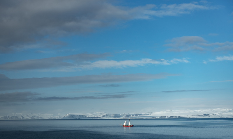 clouds, day, tranquility, longyearbyen, 5K, non-urban scene, sky, svalbard, cloud - sky, transportation, sail boat, mode of transportation, no people