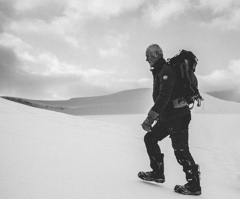 arctic, snow, winter, north, warm clothing, people, svalbard, black and white, cold temperature, svalbard and jan mayen, cloud - sky, real people, front view
