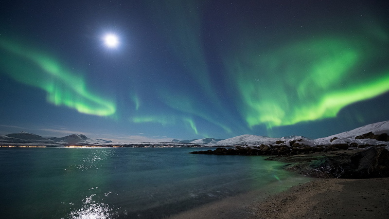 Sky, Earth, Aurora Borealis, Night, Arctic, Nature, 1080P, Lake, Aurora Australis, Light