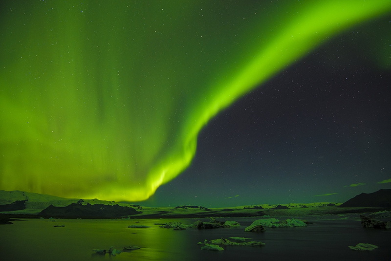 Green, Earth, Light, Starry Sky, Aurora Borealis, Winter, Aurora Australis, Nature, 1080P, Sky