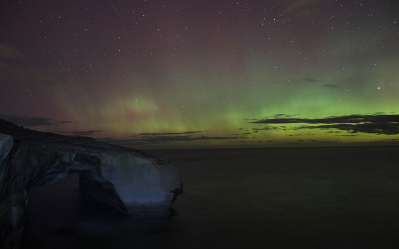landscapes, no people, 2K, tranquility, night, rock - object, space, scenics - nature, dark, astronomy, aurora, water, milky way, hd, tranquil scene