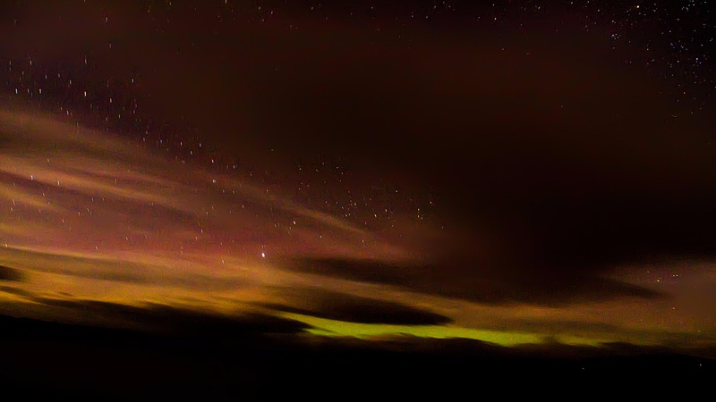 tranquility, phenomenon, dramatic sky, astronomy, australia, no people, atmosphere, orange color, majestic, night, cloud - sky, nature, mystery, aurora australis