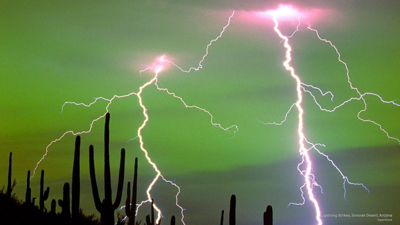arizona, lightning, desert, sonoran, Weather, strikes, 2K