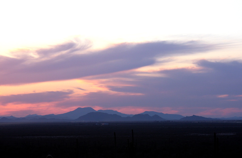 Purple, mountains, sky, desert, photo, land, sunset, Sonoran, silhouette, nature, dawn, landscape, 2K, outdoors, scenics, mountain