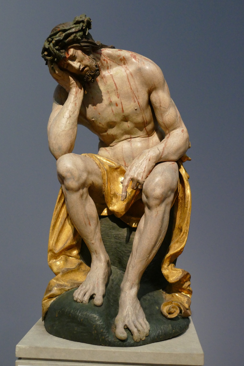 sculpture, gold, crown of thorns, ordeal, statue, passion, no people, good friday, christ, suffering, architecture, christianity, monument, gold colored