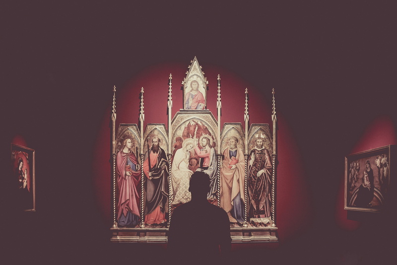 place of worship, architecture, female likeness, spirituality, religion, creativity, saints, apostolos, faith, altar, cardinal, statue, one person, contrast