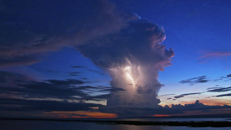 1080P, nature, supercell, lightning, storm, clouds, hd