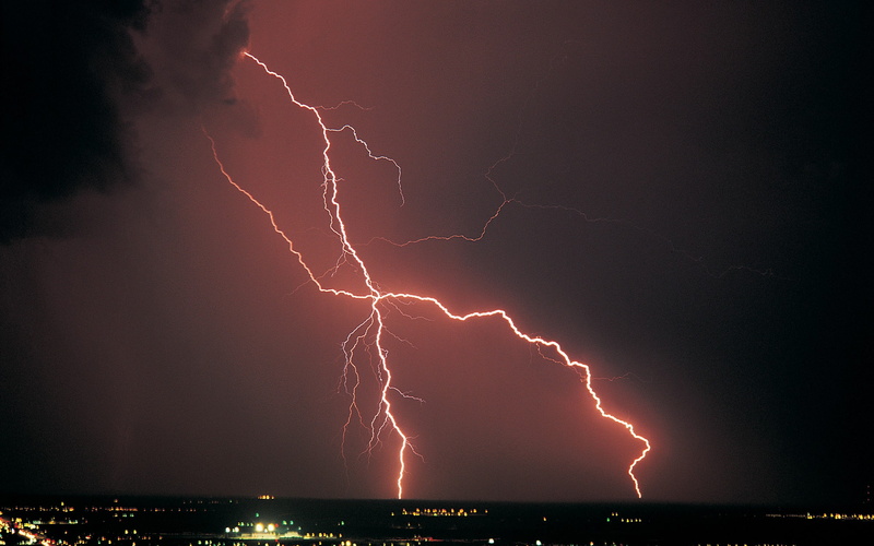 landscape, power, power supply, communication, warning sign, ominous, water, digital, illuminated, cloud - sky, night, 2K, thunderstorm, electricity