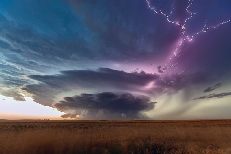 landscape, South Dakota, 1080P, storm, lightning, plains, clouds, overcast, nature