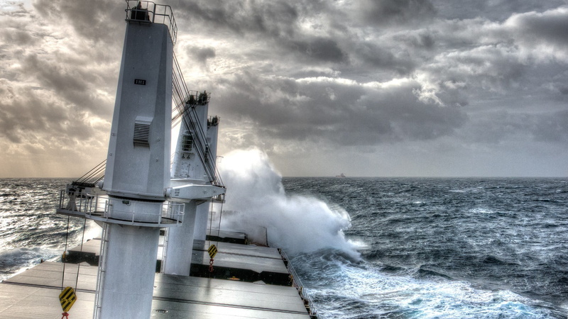 scenics - nature, power, hitting, HDR, horizon, breaking, storm, brown, power in nature, motion, nature, horizon over water, built structure, ship, architecture