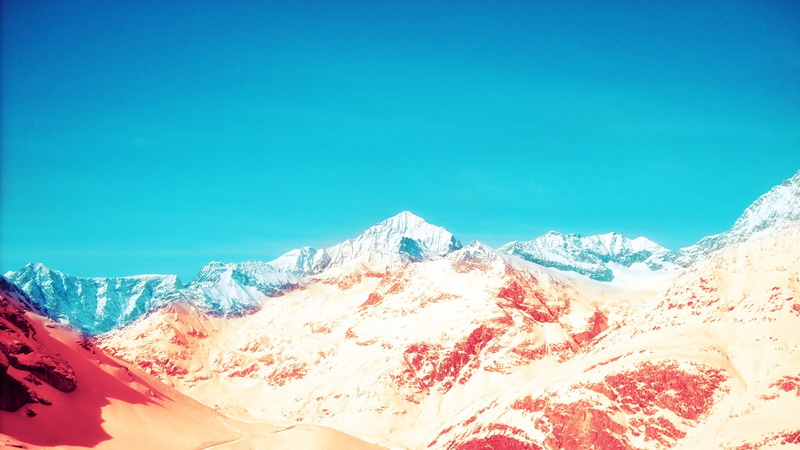 color correction, cold temperature, clear sky, copy space, majestic, snow, mountains, snowcapped mountain, mountain peak, ranges, beauty in nature, blue