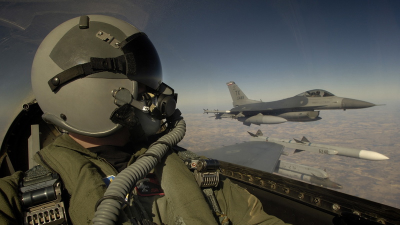 cockpit, US Air Force, General Dynamics F-16 Fighting Falcon, Pilote, 2K