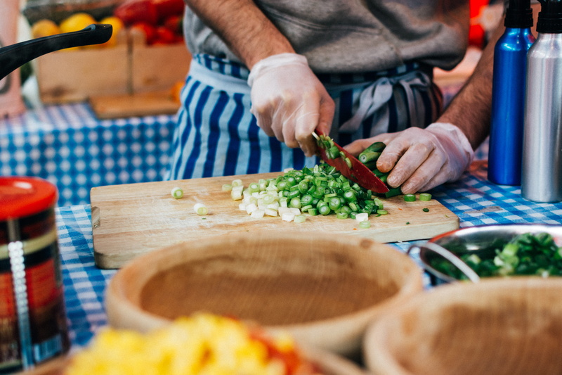 chef, food, selective focus, midsection, people, one person, cutting, preparing food, domestic room, men, indoors, kitchen, preparation, cooking, hand