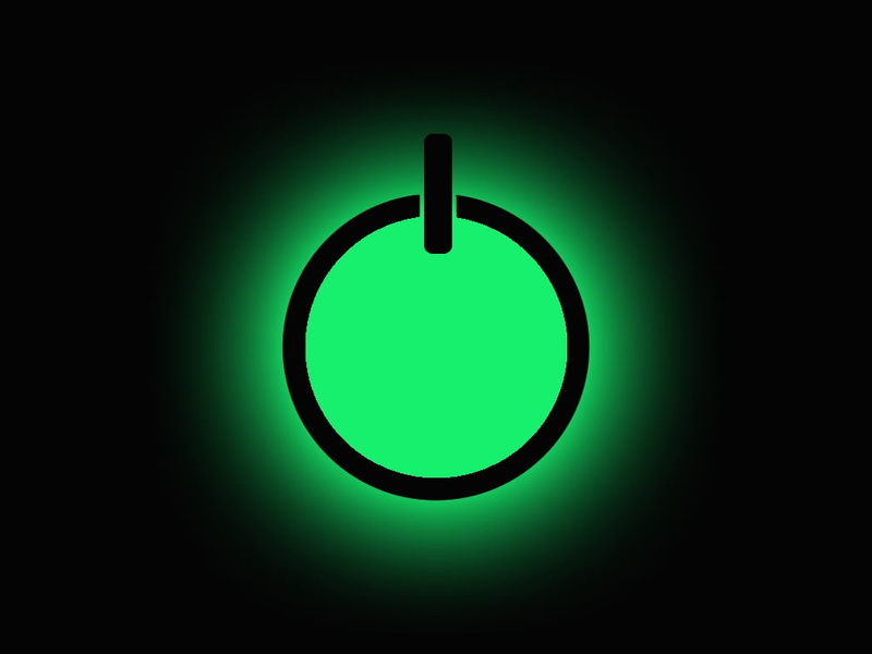 simple, spotlight, green color, black background, safety, silhouette, close-up, icon, single object, simple background, light - natural phenomenon, studio shot