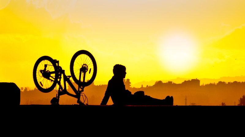 cómodo, descanso, relax, sunset, people, break, outdoors, fotografia, pic, ocio, peace, pausa, silueta, silhouette, leisure, sitting, 1080P, bicycle, de