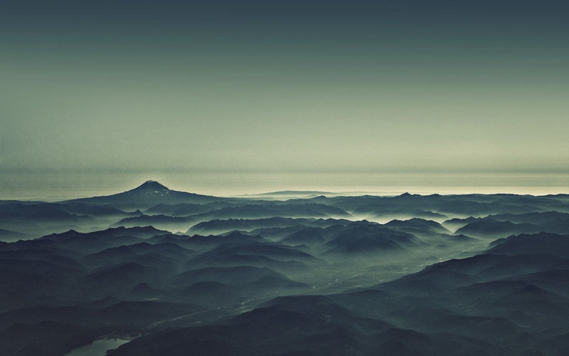 720P, mist, mountains, low saturation, nature, landscape