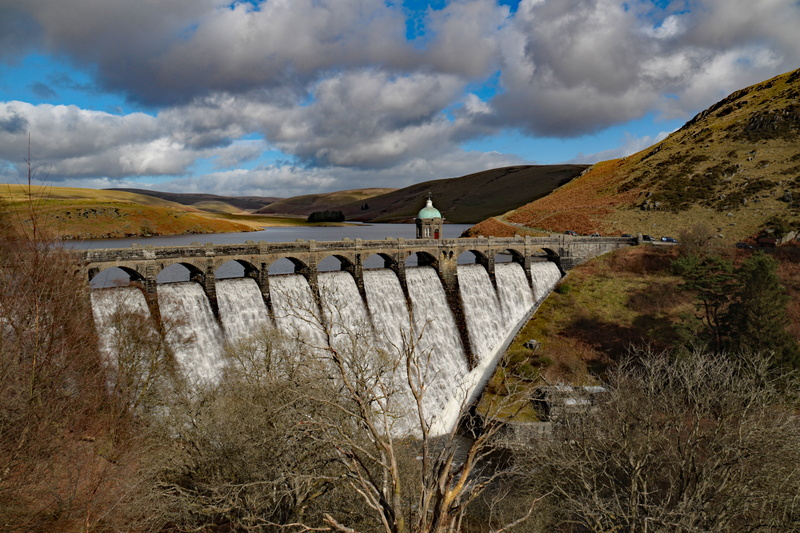 sky, day, graig coch, no people, dam, arch bridge, water, mountain, wales, outdoors, bridge, bridge - man made structure, nature, 5K, non-urban scene