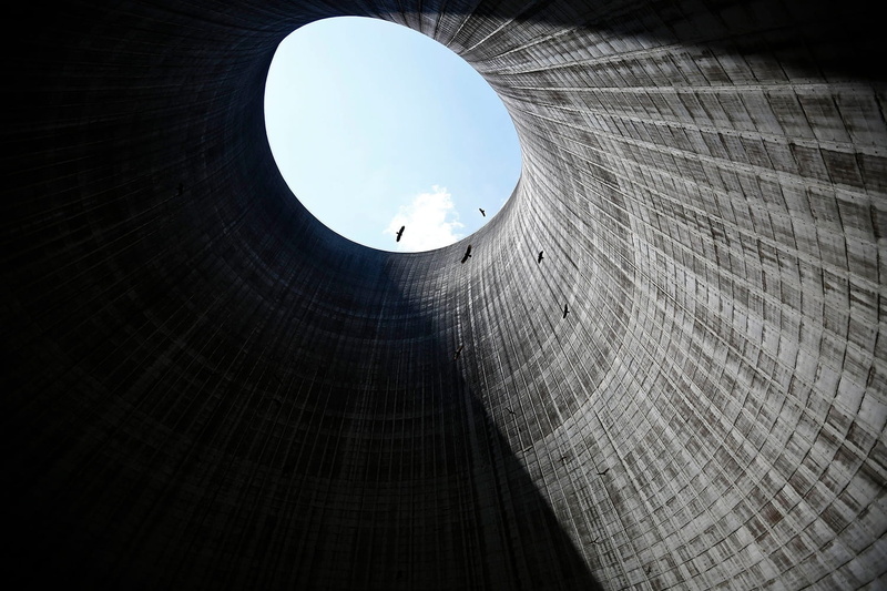 cloud - sky, built structure, sunlight, blue, dome, Alabama, low angle view, shape, abandoned, USA, directly below, outdoors, building exterior, circle