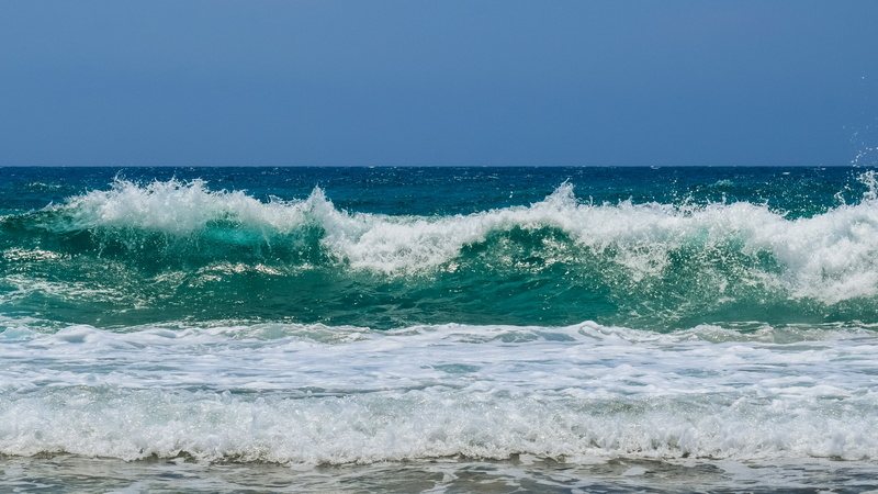 motion, crash, beauty in nature, nature, surfing, splashing, turquoise colored, power, foam, smashing, breaking, land, 4K, energy, water, horizon, horizon over water