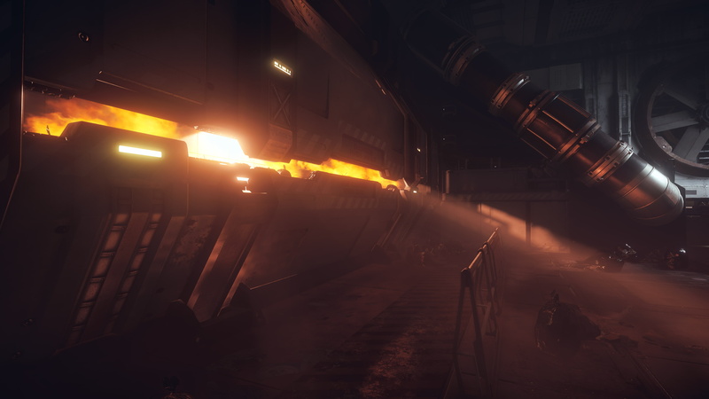 pipe - tube, Star Citizen, 4K, land vehicle, video games, transportation, architecture, metal, rail transportation, nature, outdoors, lighting equipment