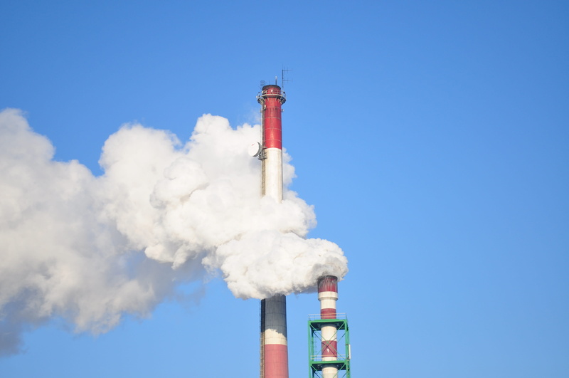 production, smoke, global warming, environmental issues, blue, architecture, chemical, pipe, day, industrial plant, sky, fumes, machinery, stacks, smoke stack