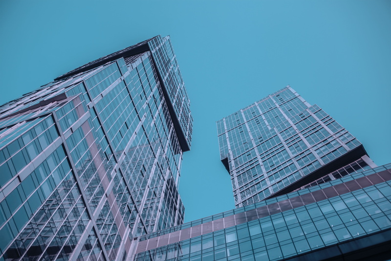 built Structure, angle, office building exterior, architecture, dark blue sky, photography, moscow, outdoors, building exterior, business, modern, moscow city