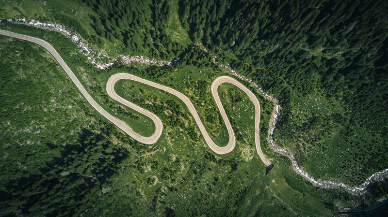 road, Drone, aerial View, landscape, forest, non-urban scene, road trip, nature, green Color, asphalt, plant, no people, green, environment, tranquility
