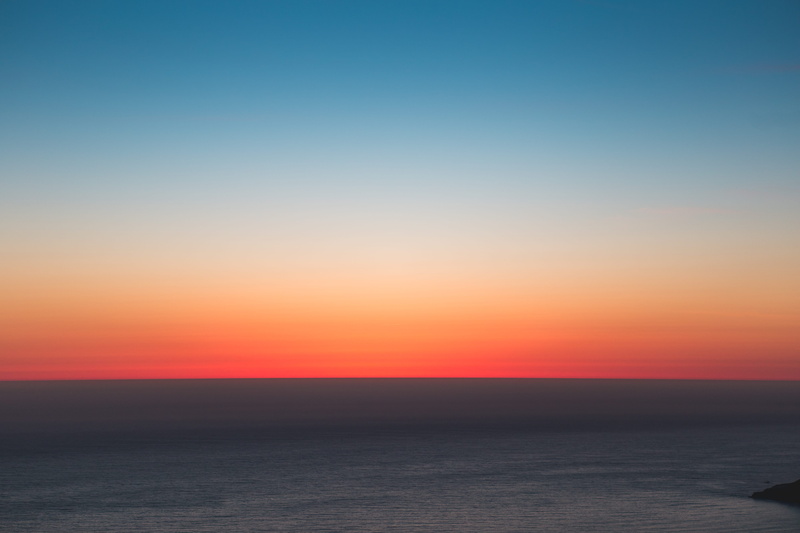 scenics - nature, water, beauty in nature, purple, sky, horizon over water, romantic sky, minimal, cloud, clear sky, nature, red, yellow, sunset, copy space