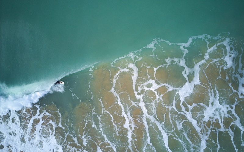 power in nature, scenics - nature, drone, turquoise colored, surfing, sport, outdoors, day, land, surfer, surf, aquatic sport, risk, 2K, wafe, power, aerial