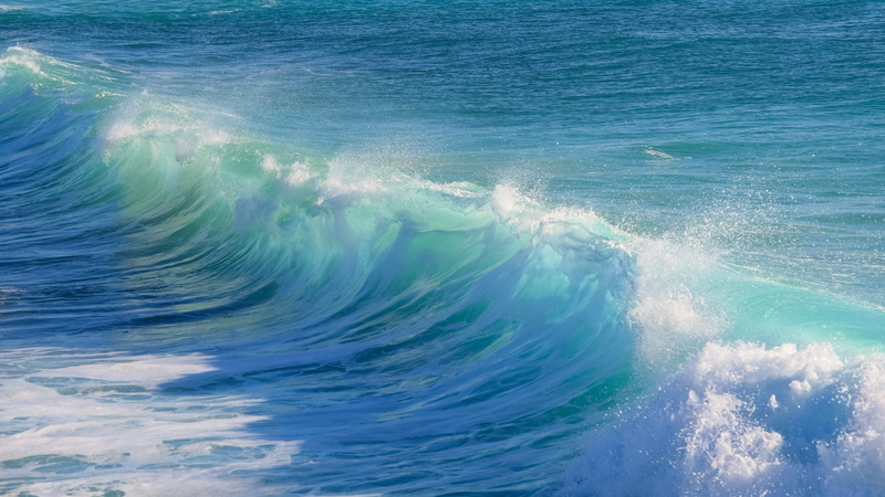 wave, turquoise, high angle view, foam, scenics - nature, waterfront, panoramic, splash, power, water, blue, photo, seashore, nature, no people, sea, day
