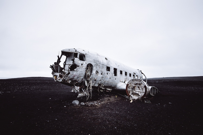 mode of Transport, cloudy, misfortune, old-fashioned, sand, weathered, plane, gray, car, moody, damaged, broken, landmark, beach, obsolete, retro Styled