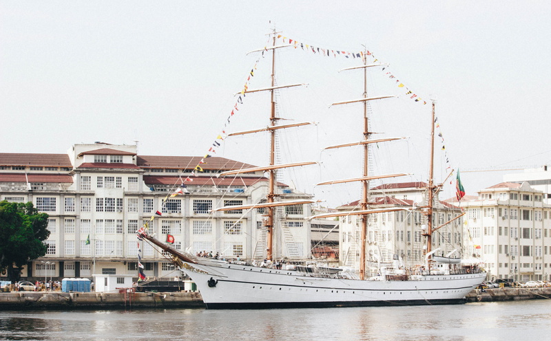 landscape, travel, navy, sky, architecture, waterfront, ship, building, beach, rio de janeiro, no people, places, pier mauá, city, water, boat, transportation