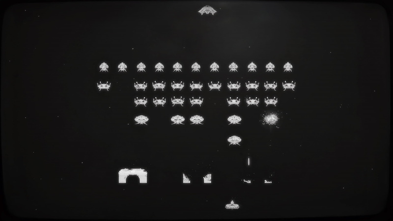 1080P, black, space, hd, bw, video games, invaders