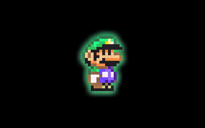 black, luigi, hd, 16, mario, 1080P, video games, bit