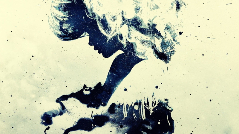 real people, paint, grunge, Alex Cherry, abstract, 720P, winter, standing, digital composite, indoors, black color, built structure, women, unrecognizable person