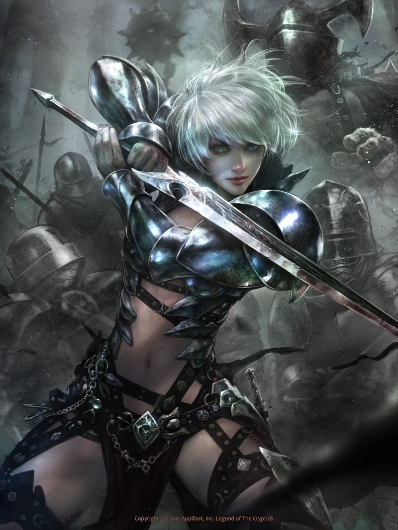 cyborg, indoors, fantasy art, metal, beautiful people, legends, riven, hair, silver colored, beauty, adult, blond hair, one person, 1080P, illustration