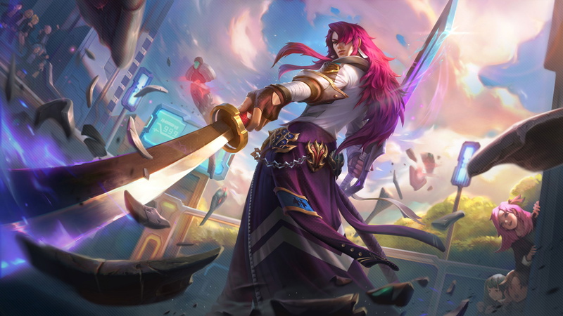 Battle Academia, Yone (League of Legends), League of Legends, video games, 4K, video game art, League of Legends: Wild Rift, game art