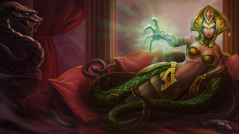 classic, skin, 1080P, queen, league, desktop, cassiopeia, snakes, legends