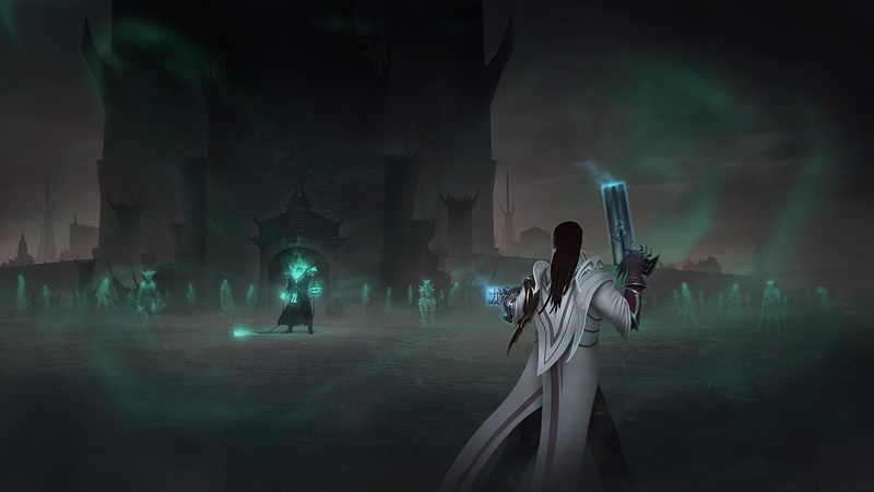 outdoors, thresh, lifestyles, fog, leisure activity, Lucian (League Of Legends), full length, built structure, architecture, building exterior, clothing
