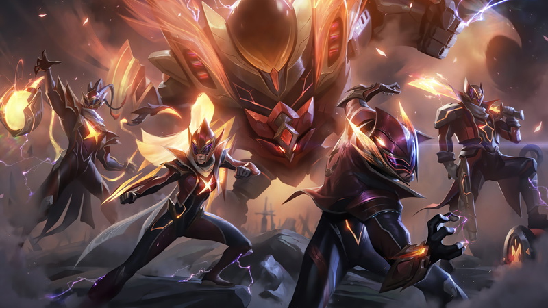 League of Legends, Champions League, Thresh (League Of Legends), Thresh, Malphite, 4K, Riot Games, Lee Sin, Gangplank, Vayne (League of Legends), Vayne