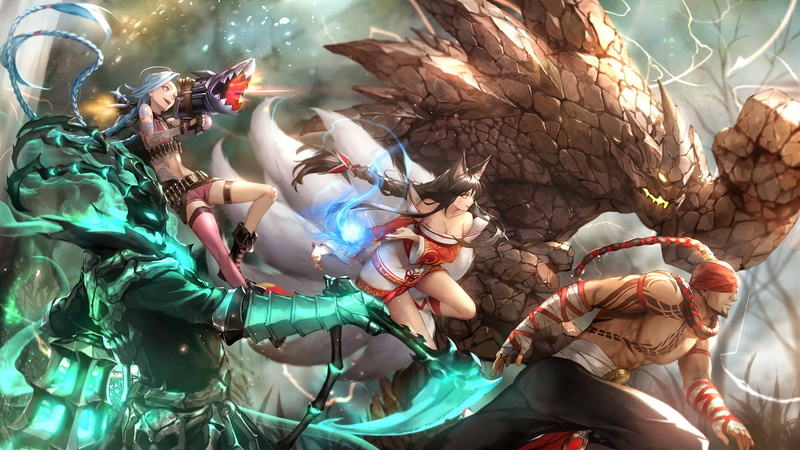 Jinx (League Of Legends), 1080P, Video Game, Thresh (League Of Legends), League Of Legends, Malphite (League of Legends), Lee Sin (League Of Legends)