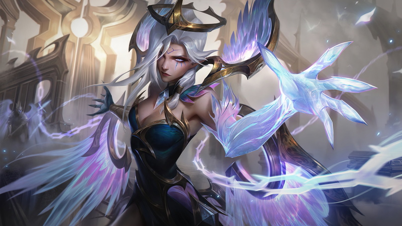 digital art, Riot Games, Dawnbringer and Nightbringer, 8K, Support (League Of Legends), sup, Morgana (League of Legends), Morgana, 4K, Dawnbringer, GZG