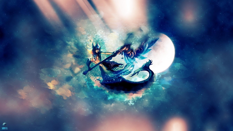 undersea, sea, digital composite, blue, outdoors, water, cloud - sky, transportation, League Of Legends, real people, one person, nautical vessel, 2K
