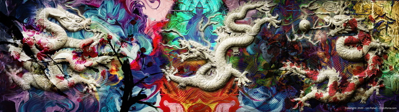 metaphysical, lotus flowers, 5K, surreal, sacred geometry, Buddha, AI, dragon, futuristic, animals, spiritual