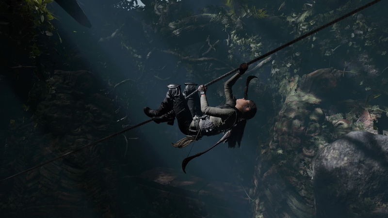 PlayStation 4, tree, men, nature, aquatic sport, plant, 1080P, Lara Croft, undersea, holding, sport, video games, Shadow of the Tomb Raider, day, sea