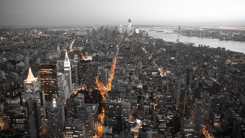 greyscale, 4k, 4K, buildings, cityscape, k