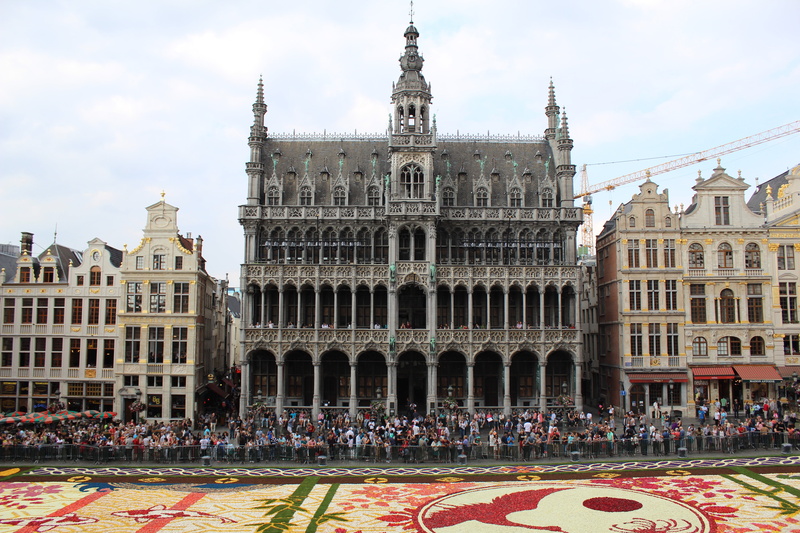 flowers, city, 5K, begonias, building exterior, europe, incidental people, art and craft, the past, day, brussels, nature, travel, built structure, architecture
