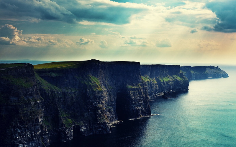 body, rock formation, rock, outdoors, photo, horizon, idyllic, Ireland, tranquility, land, no people, mountain, Cliffs of Moher, water, beach, near, cliff