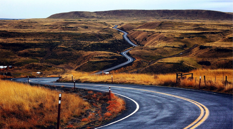 1080P, serpentine, hills, road